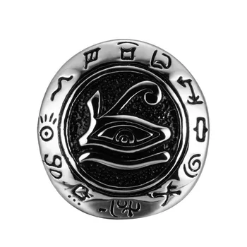 Vintage Egito Olho de Horus Anel para Homens Menino Punk Legal Anéis de Dedo de Aço Inoxidável Fé Amuleto Masculino Jóias