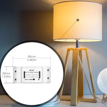 16A DIY wi-Fi Smart Interruptor de Luz Universal Disjuntor Temporizador de Vida Inteligente APP de Controle Remoto sem Fio Funciona com Alexa Inicial do Google