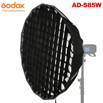 Godox AD-S85W Profunda Parabólico Softbox 85cm Acessórios Favo de mel Grade Godox de Montagem para Godox AD400Pro Flash de Luz Branca, Interior
