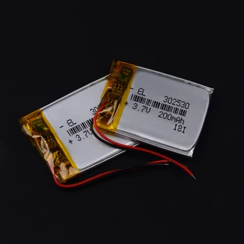 302530 3,7 V 200mah Bateria de polímero de Lítio para o leitor de mp3 chaveiro vermelho escorpião premium st alarme navigator