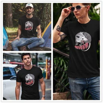 Gritar T-Shirt Possum Gritar para o Próprio Rabo T-Shirt Incrível Praia Camiseta Masculina XXX Mangas Curtas, em Algodão de Impressão Tshirt