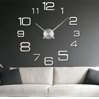 Nova Decoração Da Casa Do Relógio De Parede Grande Espelho De Parede, Relógios De Design Moderno, Relógios De Parede De Diy Adesivo De Parede Exclusivo Dom De Moda Relógio