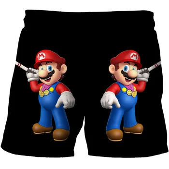 Mario de moda para crianças shorts de meninos Meninas rapazes raparigas 2020 verão quente da venda elástico curto calças de crianças shorts para 4-14Y Meninos mario jogo de Calções