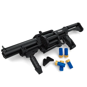 373 o DIY do PCS de Alta Qualidade Nerfs Elite Arma Shotgun Arma de Brinquedo Modelo de Conjunto de blocos de Construção de Plástico de Brinquedo Presente Para Crianças