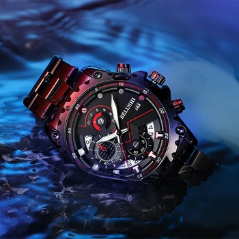 2021 Nova Mens Relógios De Alto Luxo Da Marca Couro Cronógrafo Esporte Impermeável Automática De Data De Quartzo Relógio Homens Relógio Masculino