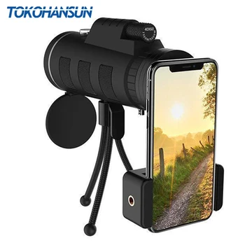 TOKOHANSUN 40X de Zoom Monocular Telescópio Telefone Móvel 40x60 Para Iphone Huawei Xiaomi Smartphones lentes da Câmera de Caça Exterior