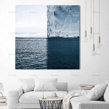 Pintura da lona do mar abstratos de Parede Imagens de Arte de arte imprime na tela de Parede do poster de pintura, decoração para a sala de arte
