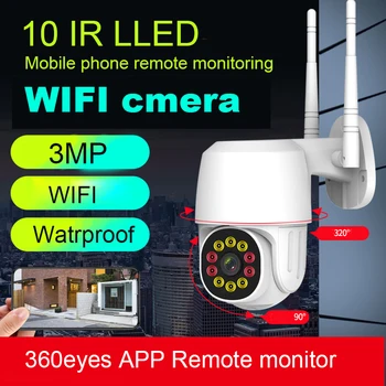 De Segurança wi-FI 360EYES APP de Alarme MIni Speed Dome Câmera para o Telefone Móvel de Conexão PTZ Interior para o Exterior Sistema de Câmera de Segurança