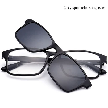 Novo Mini lente Polarizada óculos Multifuncionais com Presbiopia Óculos Magnético terno de Três peças de óculos de Leitura +1 1.5 2 2.5 3
