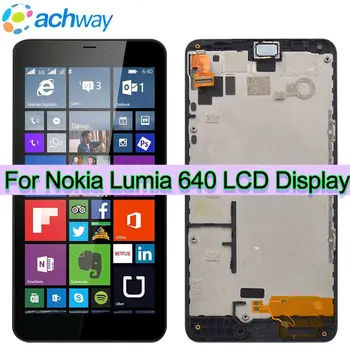 Para o Microsoft Nokia Lumia 640 Tela LCD Touch screen Digitalizador Assembly Com Quadro de 5.0