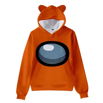 Moletom Amongus Criança Topo Outono-Inverno Garoto de Impressão 3D com Capuz Algodão Suar a Camisa Infantil Algodão Casual T-Shirts Roupas 10 12T