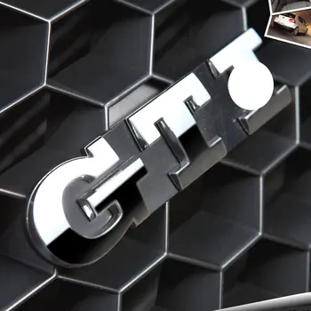3d do Carro de Metal Adesivos Emblema Emblema GTI Estilo de Letra a Decoração Exterior, o Corpo Todo Tronco Cauda Decalques de Acessórios Automobilísticos