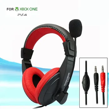 Mic Sobre-Almofadas de ouvido de Jogos de Fone de ouvido Estéreo de 3,5 mm de Graves Surround montado na Cabeça de Fone de ouvido Para PS4 Nintendo Interruptor de Xbox, Um Jogo de Console