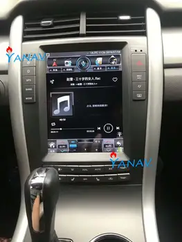 Tesla vertical da tela de carro GPS de navegação de para-ford edge 2012-som do carro Android multimídia auto-rádio, vídeo HD, leitor de DVD