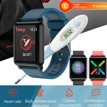Para Oukitel WP5 Pro Google Pixel 4a XL UMIDIGI A7 Pro Smart Pulseira de Fitness Tracker Temperatura do Corpo da frequência Cardíaca Smart Watch