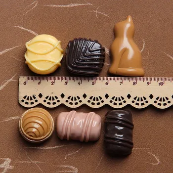 4pc Artificiais Grande Chocolates Suger Doce Falso Alimentos Artesanato de Decoração de Casa de bonecas Casa Decoração do Casamento de DIY Acessório