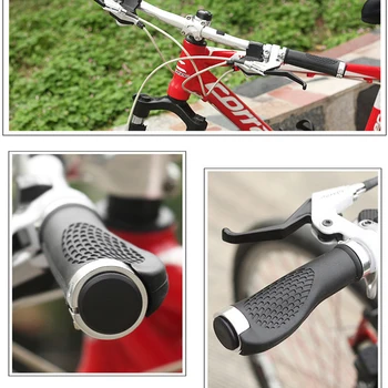 Bicicleta de ciclismo de Borracha TPR punhos do Guiador de Bicicleta Anti-deslizamento de Alumínio Liga de Bloqueio de Lidar com Envoltório