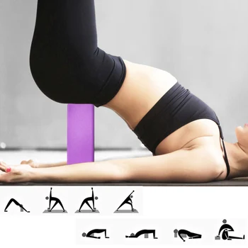 Yoga do Bloco de Tijolos de Espuma 2PCS Ginásio Exercício de espuma de aptidão conjunto de Treino de Fitness Reforçar Travesseiro Almofada de EVA Formação de dar forma do Corpo