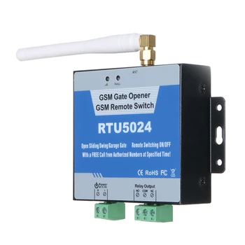 RTU5024 GSM Portão de Abertura do Interruptor do Relé de Potência Relé de Suprimentos da Porta de Controle Remoto de Acesso de opção 9-24V DC/2A 850/900/1800/1900MHz