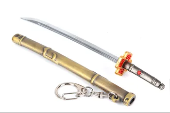 A ação de UMA PEÇA Espadas de Zoro Chaveiro Pingente Conjunto de 15CM de Anime Armas Chaveiro OnePiece Atacado Presente em caixa de Metal Brinquedos de Uma Peça
