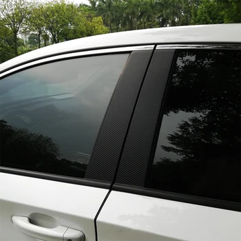 NS Modificar Carro Efeito de Espelho Tira de Adesivo Janela Pilar Pós Guarnição Tampa de Moldagem Para Honda Civic Sedan 2016/2019