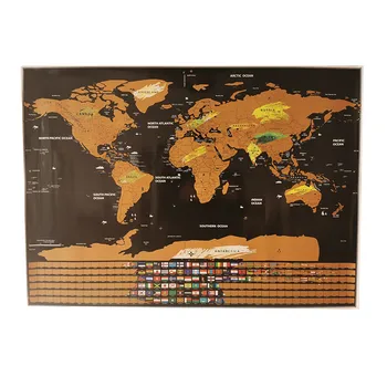 Apagável mapa 82*59cm de decoração adesivos de Parede Toy adesivos mapa 252 bandeiras nacionais papel Impermeável adesivo de Parede mapa