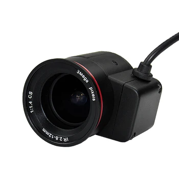 HD 3.0 Megapixels de Auto Íris Varifocal de 2.8-12mm IR da Câmera do CCTV da Lente da Câmera do IP de Lente Montagem CS F1.4 Ângulo de visão Horizontal de 90~38D