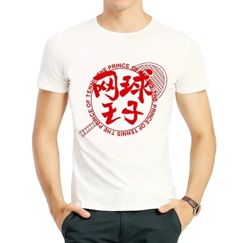 O Príncipe do Tênis T-Shirt de Cor Branca de Manga Curta-Mens Ryoma T-Shirts, Tops Tees tshirt Tezuka Kunimitsu T-shirt