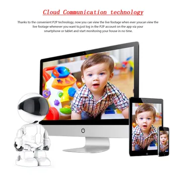 INQMEGA 1080P Nuvem Câmera do IP do Robô Inteligente Câmera Wi-fi gratuito Robô Câmera da Segurança Home sem Fio da Câmera do CCTV Monitor do Bebê
