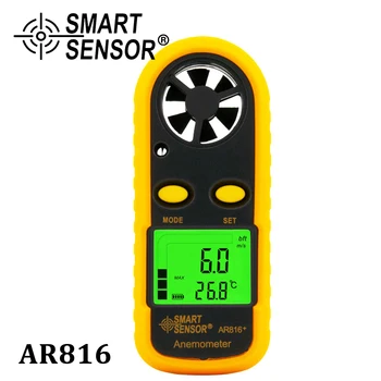 Anemômetro Digital 0-30m/s de Ar Medidor de Velocidade do Vento Temperatura do Testador Anemometro Medidor com luz de fundo do LCD Display