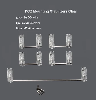 NPKC tecla cap Estabilizadores de Cereja Estilo para a Placa de Montagem de Montagem PCB para a Cherry MX Parâmetros de Teclados Mecânicos 2u 6u 6.25 u 7u