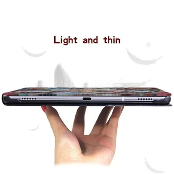 Para Huawei MediaPad T3 8.0 /T3 10 9.6 /T5 10 10.1/M5 Lite 10.1/M5 10.8 - Couro Impresso Suporte Para Tablet À Prova De Choque Caso De Cobertura De