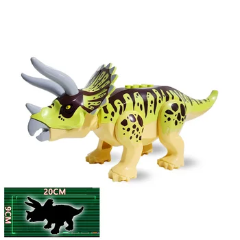 2021 Mundo Animal Jurássico Mundo dos Dinossauros do Parque Triceratops Tiranossauro Blocos de Construção Tijolos brinquedos Presentes