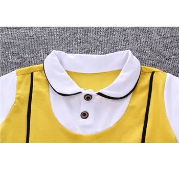 2020 o Novo Menino Roupas Terno Cavalheiro de Manga Curta T-shirt, Calças de 2-Conjunto de peças de Roupas infantis Para Meninos de 0-6 Anos de Idade o Menino Empate