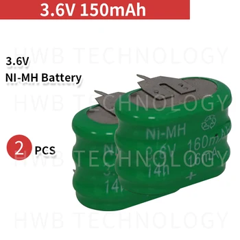 2 PCES/monte Novo Original KX 3,6 V 150mAh Recarregáveis Ni-MH da Célula de Bateria Ni MH Baterias Com Pinos Frete Grátis
