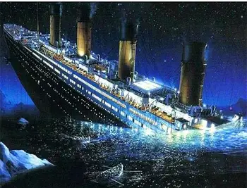 5D DIY Diamante Pintura Filme Titanic Imagem de Diamante feito à mão Bordados de Ponto Cruz de Decoração de Casa de Dom Plena Praça do Diamante