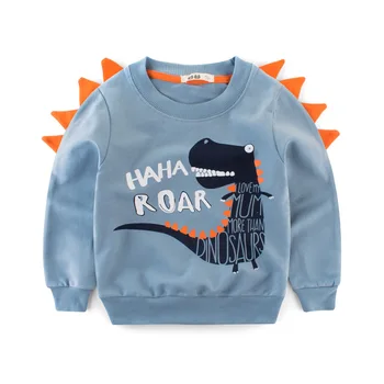 3-horizonte de 10 anos de Meninos Camisolas Animal Padrão de Outono Inverno Outwear Crianças Sweats para Crianças, Roupas de Bebê de Algodão 