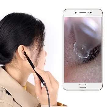 Mini Ouvido Selecionador Visual Ouvido, Kit de Limpeza de Cera de Ouvido Removedor de Aspirador de pó Endoscópio Colher de Suporte de PC Android Cuidados de Saúde de Relaxamento