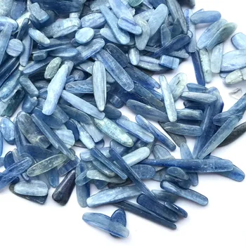 100g Natural Cianita Quartzo Polido fatia Fina forma de Cristais de cor azul Caiu Cascalho cyanite pedra preciosa para a Cura de Cristais