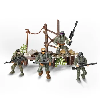 Série militar PUBG campos de batalha da SWAT Soldados Figuras de Ação do Exército WW2 Armas Armas Define o Modelo de Construção de Blocos do Kit de Tijolos Brinquedos