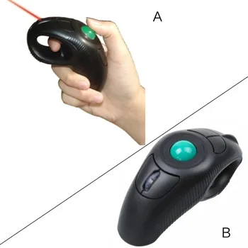 2.4 G sem Fio Trackball Mouse Mini-Portátil Polegar Controlado por USB Mouse Aéreo Ratos para PC Portátil 10M Faixa de Recepção