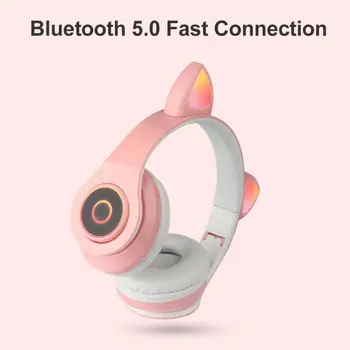 B39 Fones de ouvido Bluetooth suporta Cartão de TF Built-in FM Mp3 Player com LED Colorido Respiração Luzes Portáteis sem Fio Dobramento 5.0