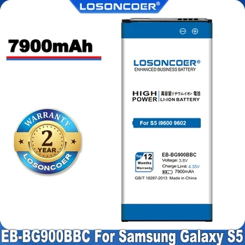 Original LOSONCOER 7900mAh EB-BG900BBC Para Samsung S5 Bateria i9600 i9602 i9605 G900F G900T G9008 G9009D G9006W G900