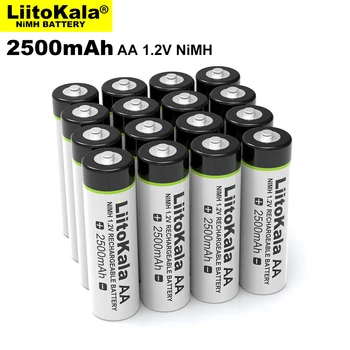 NOVO Liitokala 1,2 V AA 2500mAh pilhas Recarregáveis Ni-MH aa para a Temperatura de arma de controle remoto de rato de brinquedo as baterias