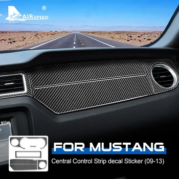 A VELOCIDADE do ar em Fibra de Carbono para Ford Mustang 2009-2013 Acessórios para Mustang estofos Central de Controlo Tampa da fita de Adesivo Decalque