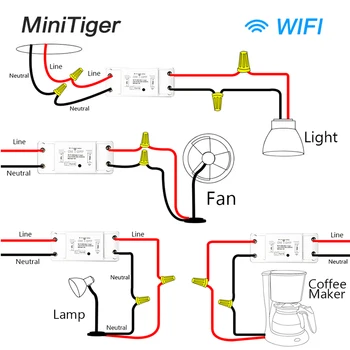 Casa inteligente Tuya wi-Fi Smart Interruptor de Luz Universal Disjuntor Temporizador de Vida Inteligente APP de Controle Remoto sem Fio com Alexa Inicial do Google