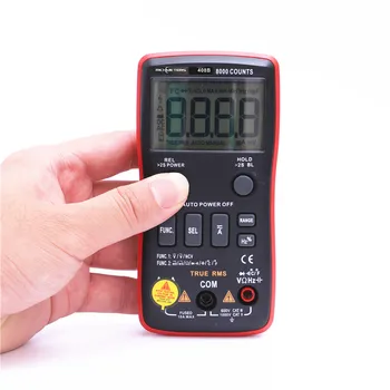 RM408B Multímetro Digital 8000 Conta True-RMS Teste de Temperatura de 5MHz de Freqüência ACDC Tensão-Corrente 9.999 mF Capacitância
