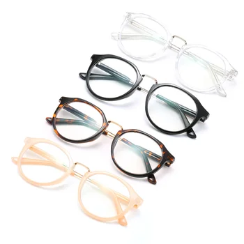 BLUEMOKY Anti Luz Azul Bloqueio de Óculos de Moldura para as Mulheres, Homens Rodada de Jogos de Computador, a Proteção de Óculos de Miopia Óptico Óculos