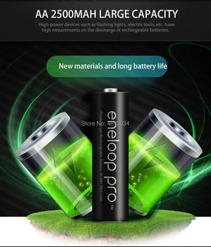 4pcs de Novo Para Panasonic Bateria Original Pro AA 2500mAh 1,2 V NI-MH, Câmera, Lanterna Brinquedo de Pré-Carregada Baterias Recarregáveis