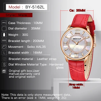 BENYAR de melhor Marca de Luxo, Mulheres Relógios de Senhoras da Moda de pedra de Strass Relógio de Quartzo do Relógio à prova d'água Simples Relógio Relógio Feminino